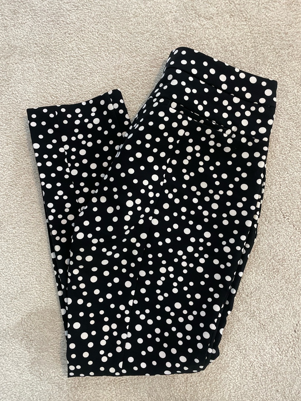 Girls' Black and White Polka Dot Dress Pants